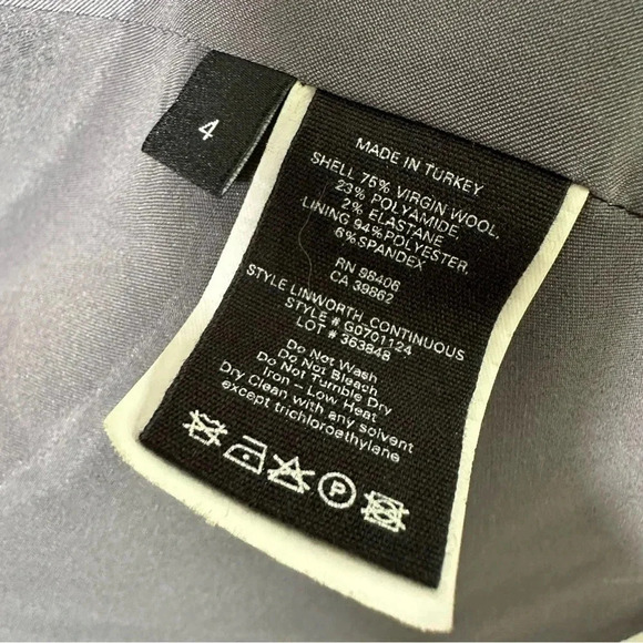 Theory Grey Linworth Virgin Wool Two Button Blazer Size 4 - Picture 7 of 9